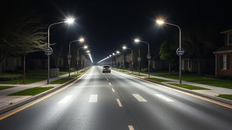 Medium Lighting Distribution on roadway