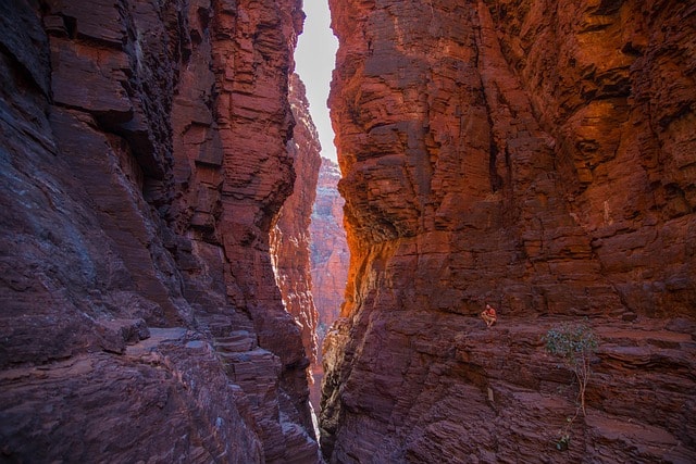The natural Australian landscape: a red canyon in a natural park in Western Australia.