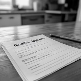 Disability Application sitting on a table