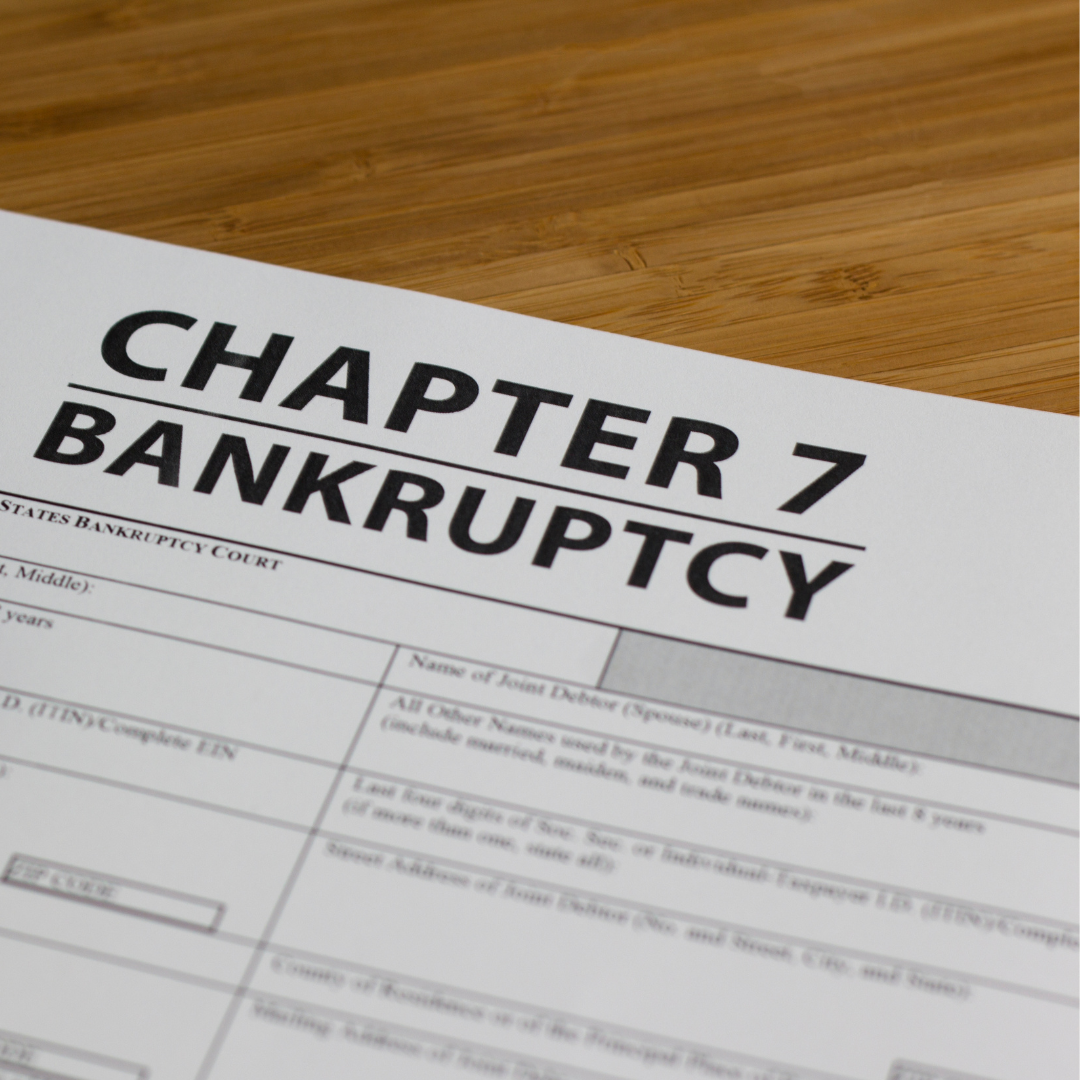 Visual representation of the Chapter 7 bankruptcy proceedings.