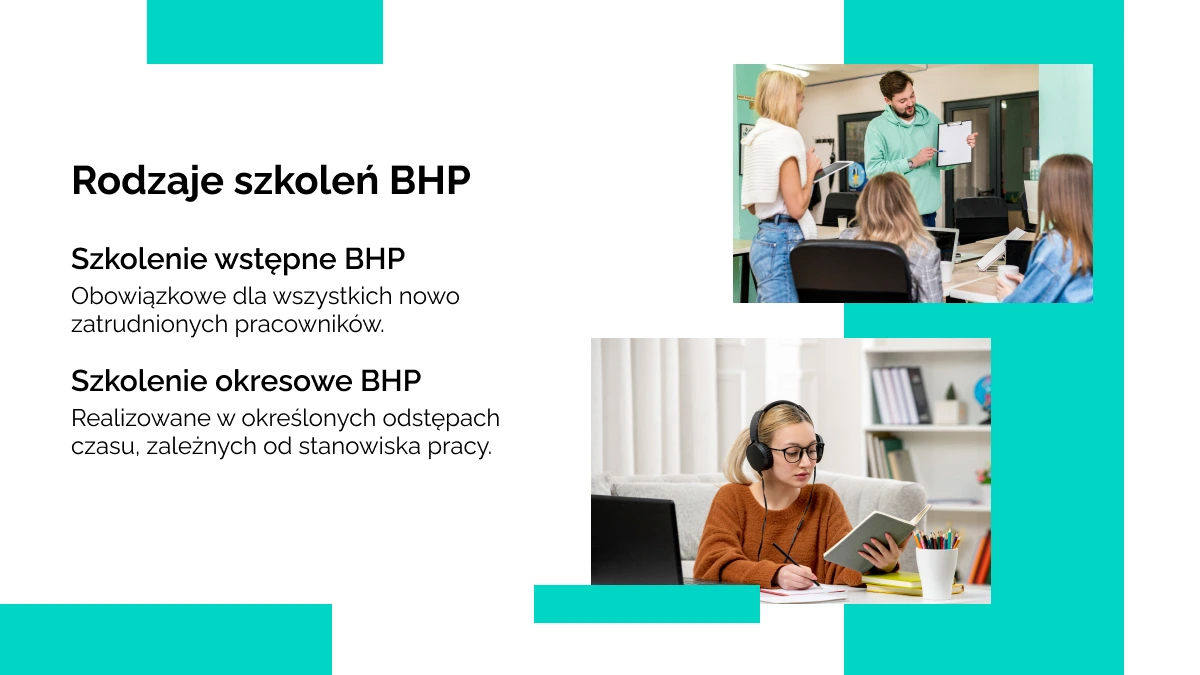 Rodzaje szkoleń BHP