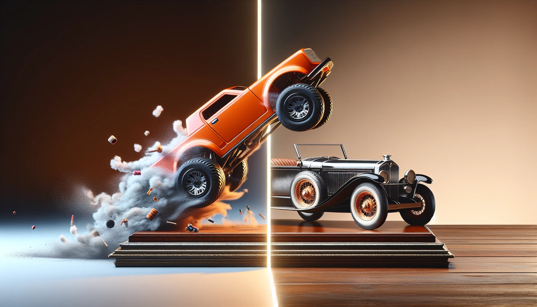 Hot Wheels stunt cars vs Matchbox collector models