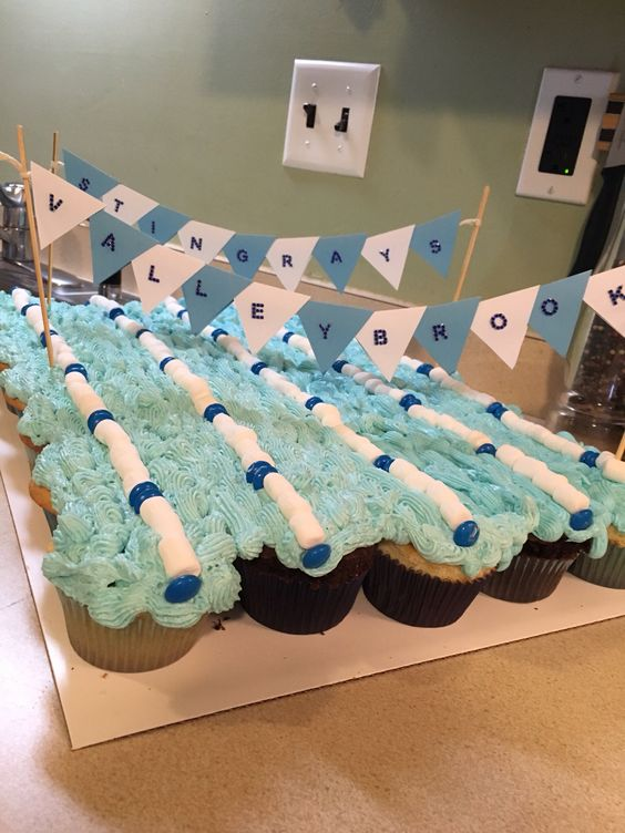 Senior Night is a night of reflection, celebration, and competition. It can be very emotional as well. Swim team pull apart cake. Image from Pinterest by Becky Van Pelt.