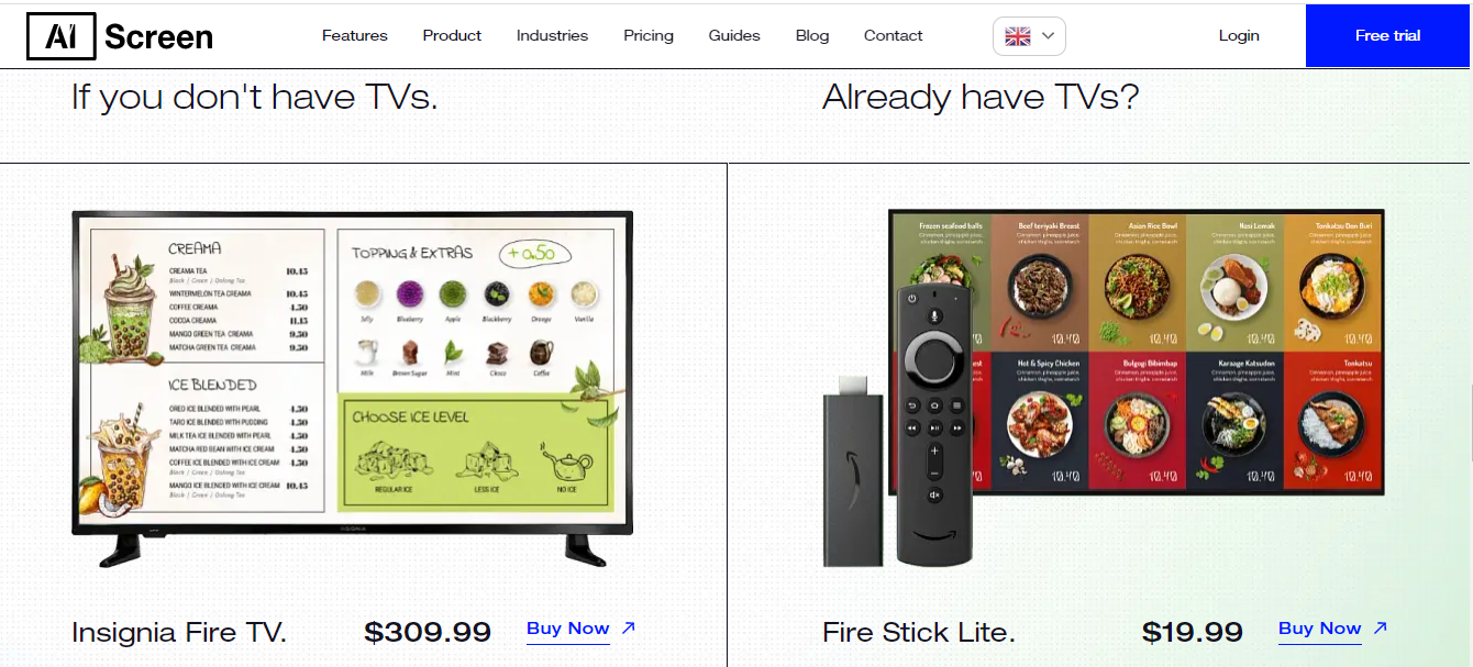 Where to Buy Digital Menu Boards? AIScreen