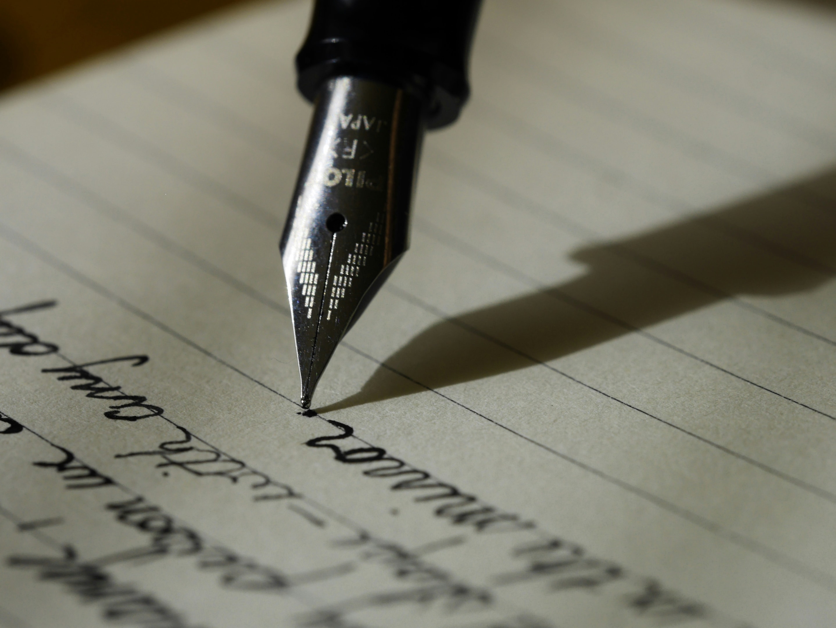 Letter being handwritten as part of a real estate direct mail campaign targeting absentee owners. 