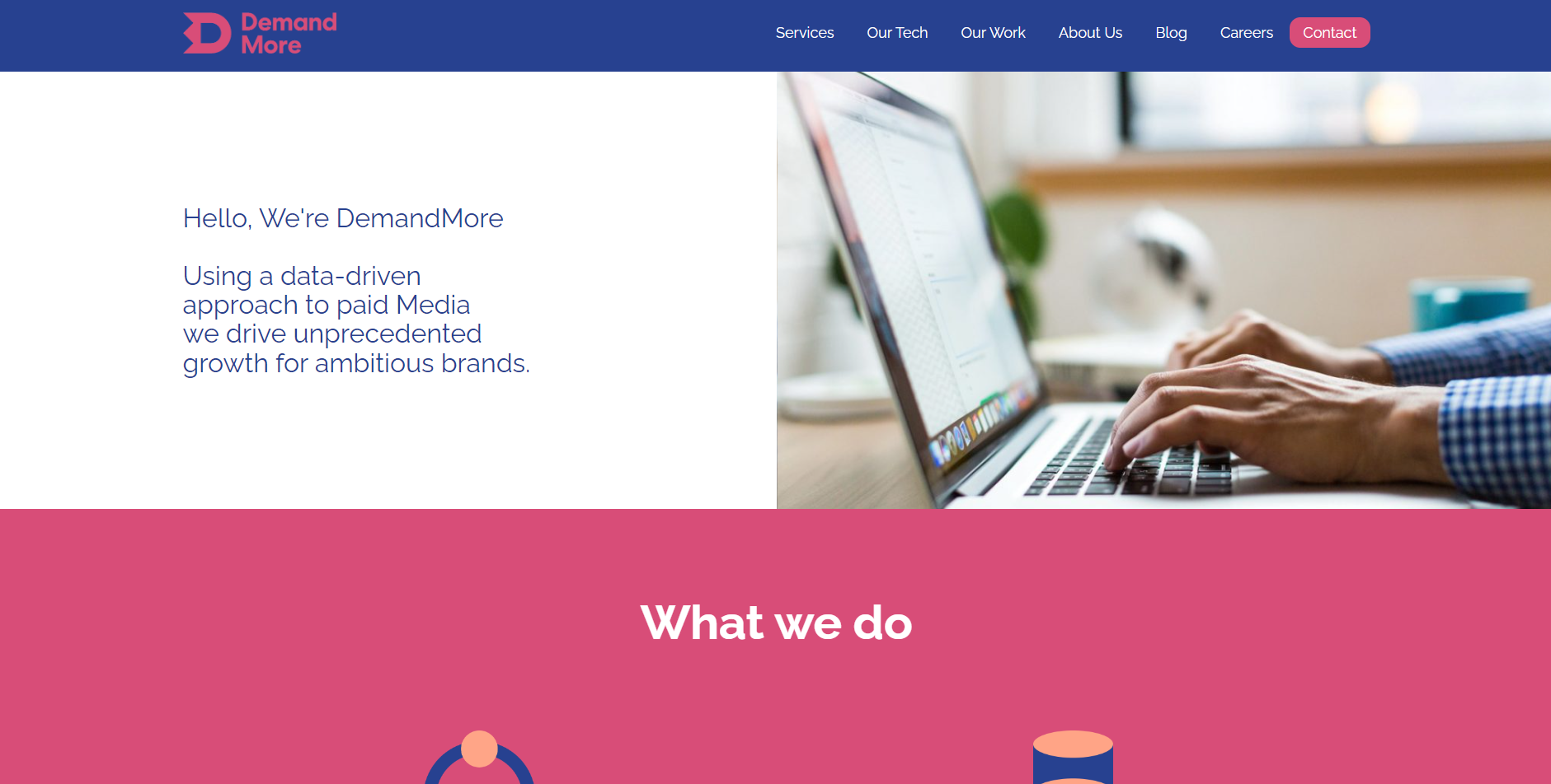 DemandMore paid media agency homepage