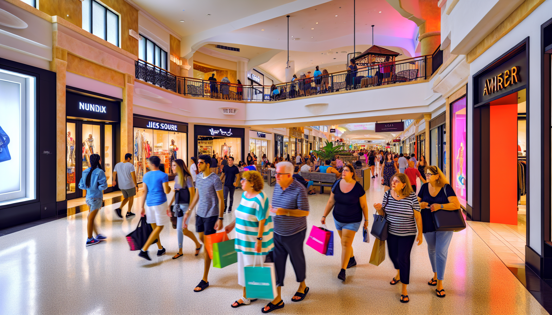Shoppers at Sawgrass Mills mall