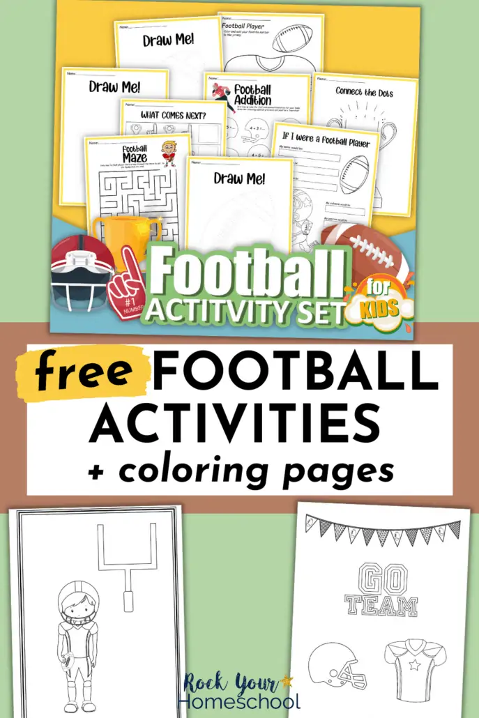 image of free football activities printables