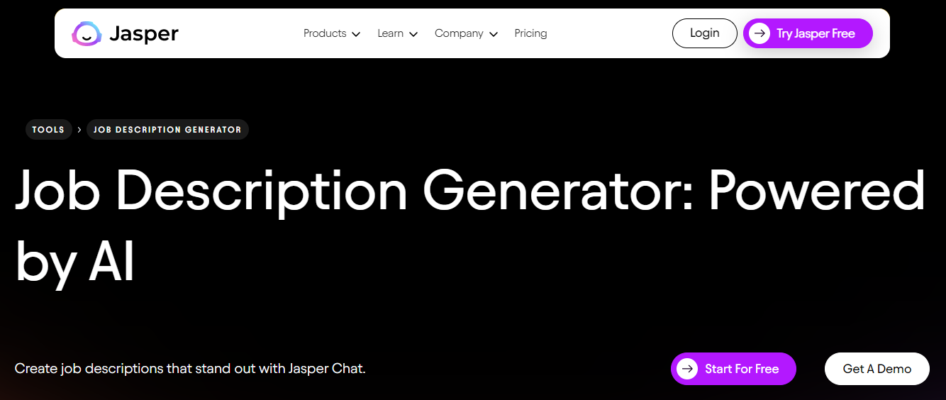 jasper job description generator