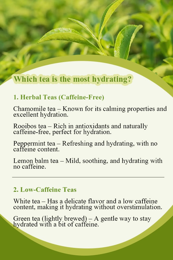 Which tea is the most hydrating?