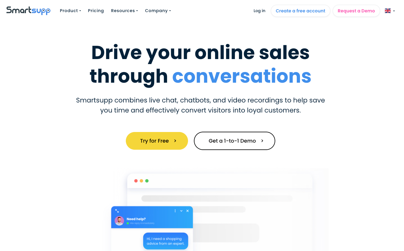 Smartsupp is a live chat app which help you to make sales.