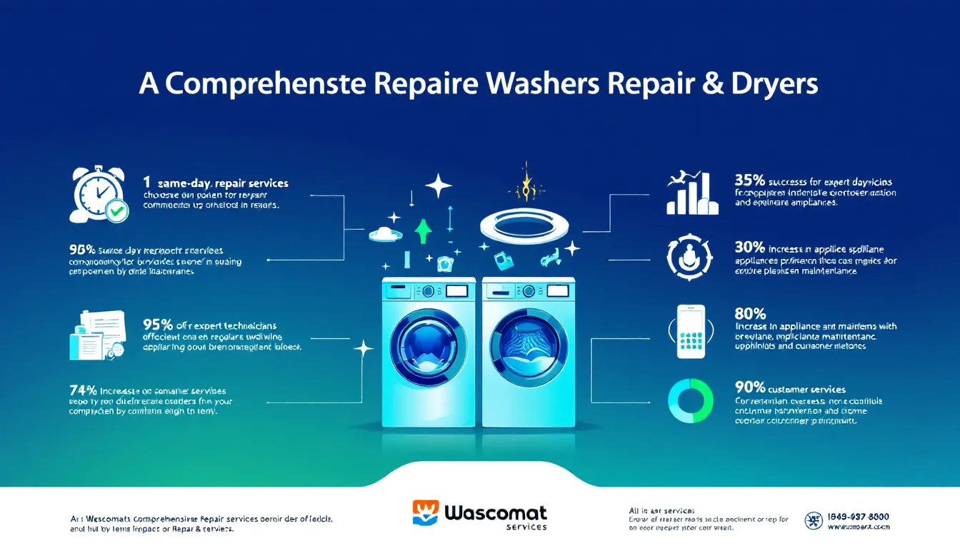 Comprehensive repair services for Wascomat washers and dryers.