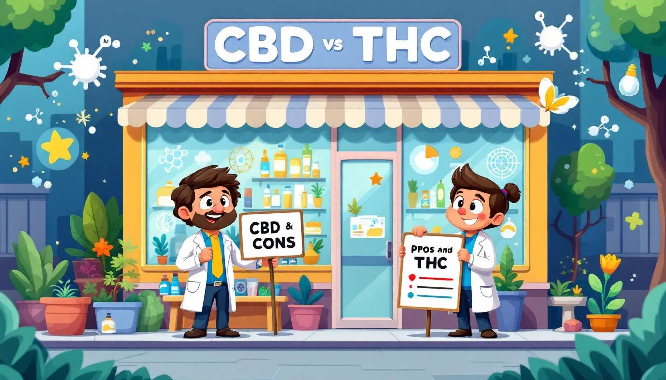 A storefront that sells CBD and THC products.