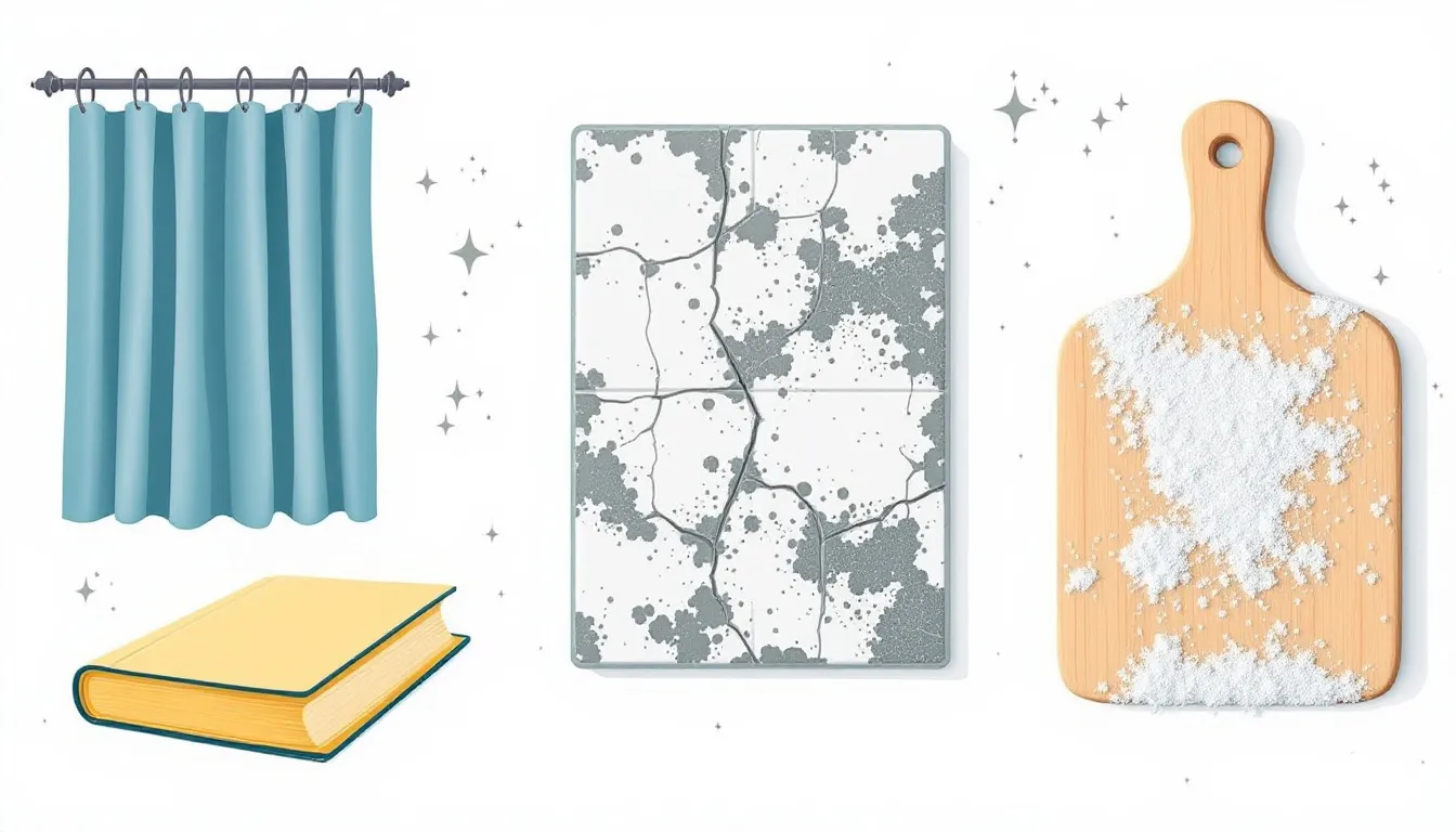 Moldy porous materials that require special attention during cleaning.