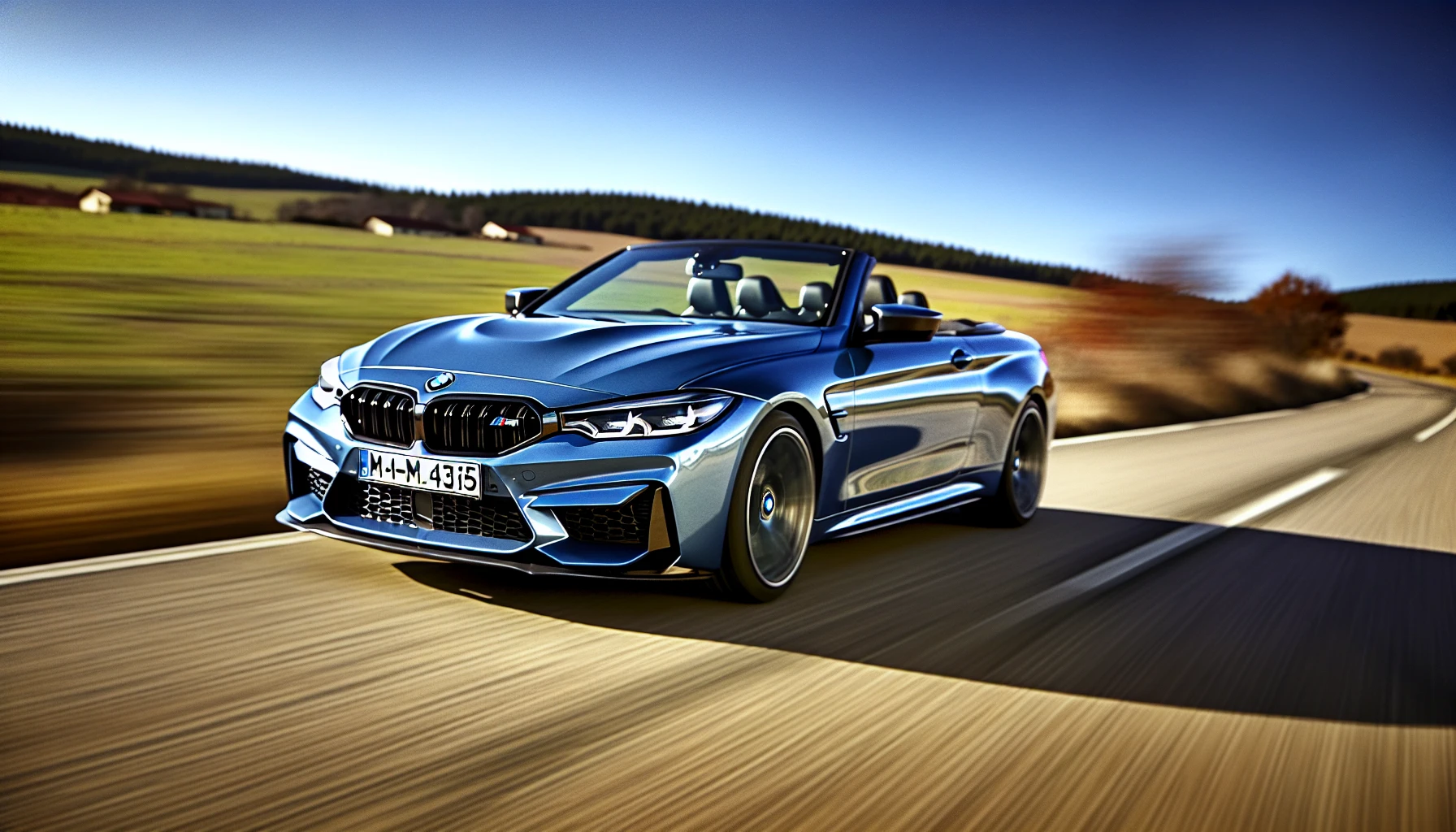 The BMW M4 Competition convertible in action