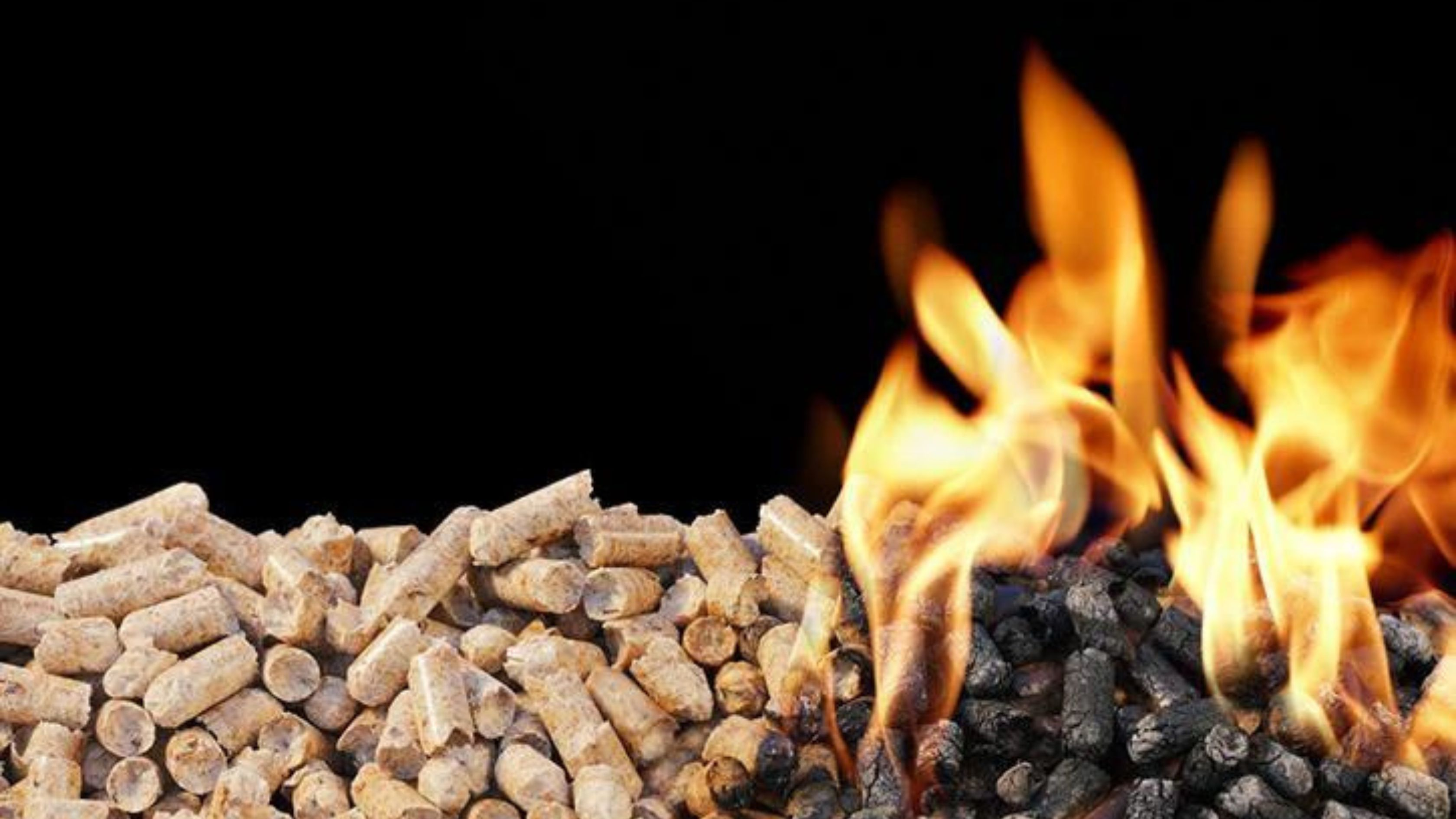 Flaming Wood Pellets