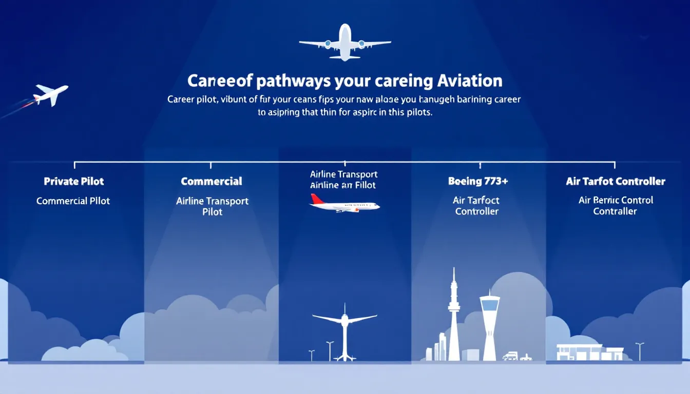 Career pathways available in aviation for aspiring pilots.