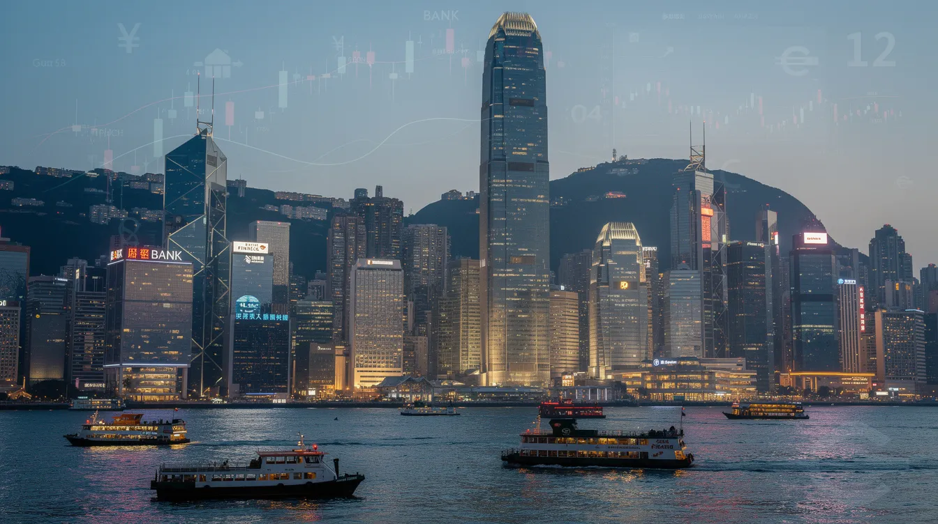 香港著名天際線象徵金融服務業的繁榮，展示私人貸款及財務公司提供競爭利率及貸款批核的重要性。