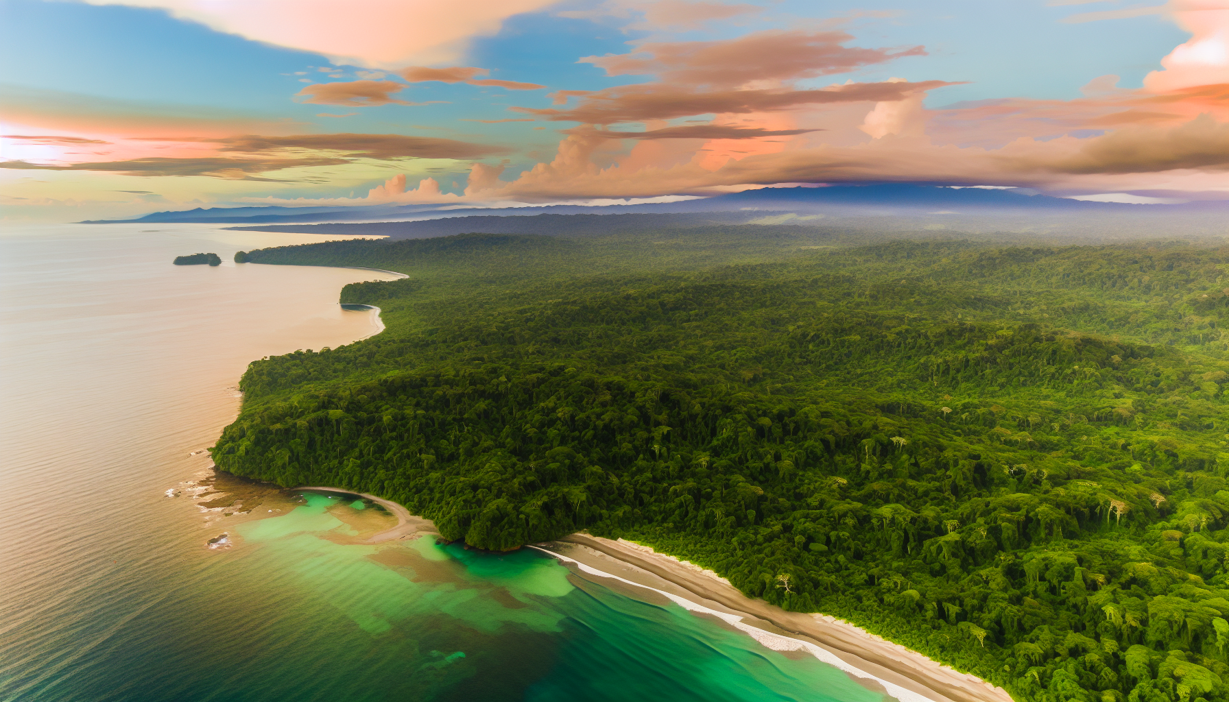 Aerial view of Costa Rica's Osa Peninsula