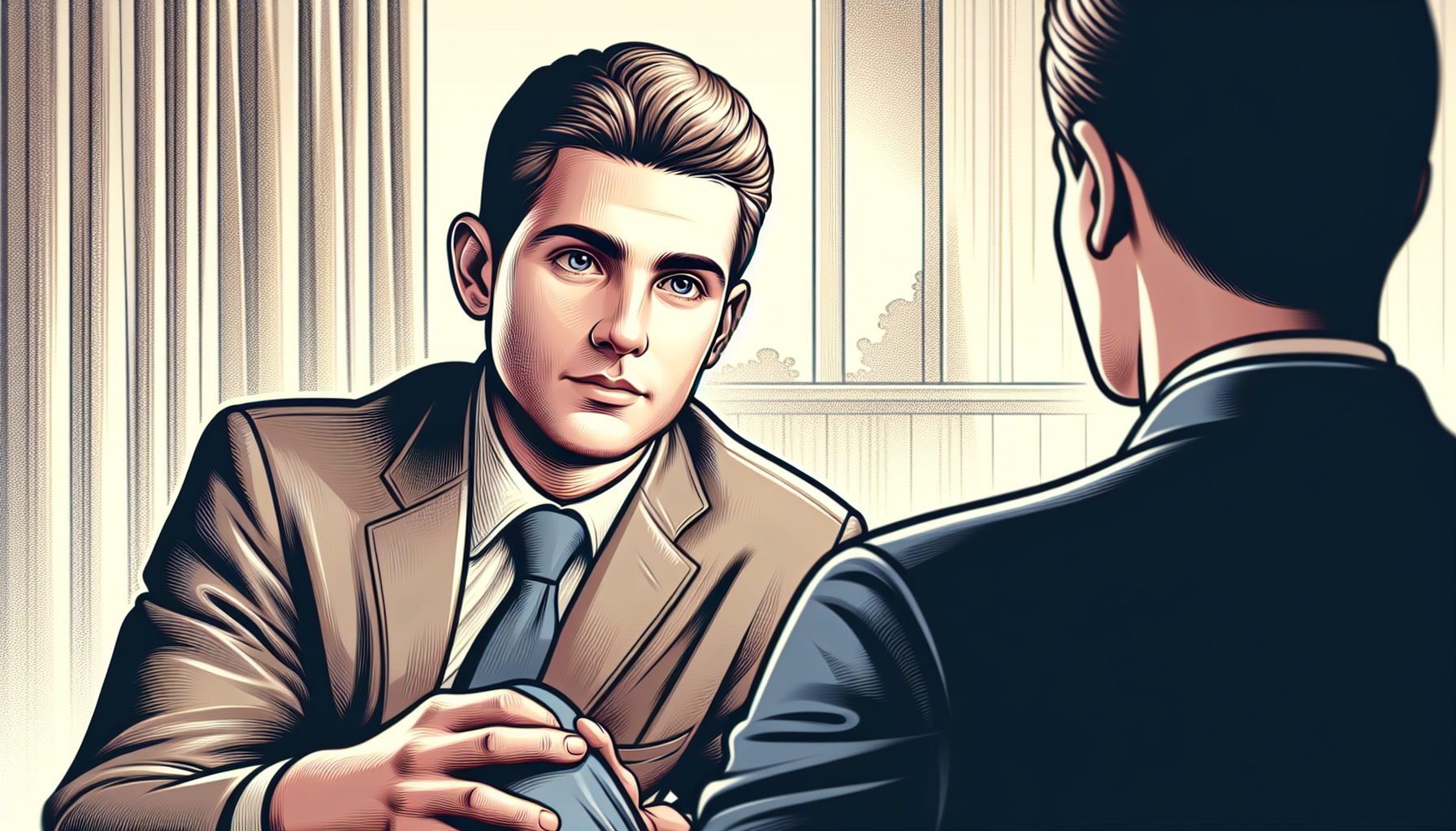 Illustration of a person actively listening during a negotiation