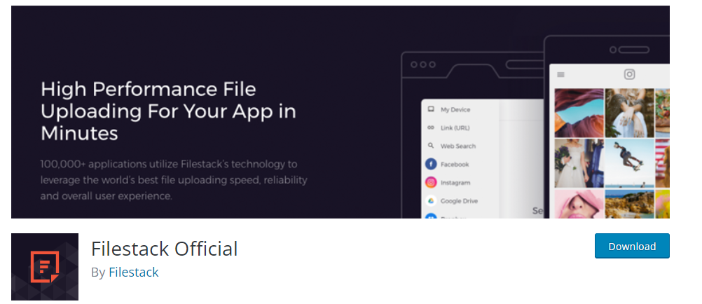 Photo editing SDK - Filestack WordPress plugin