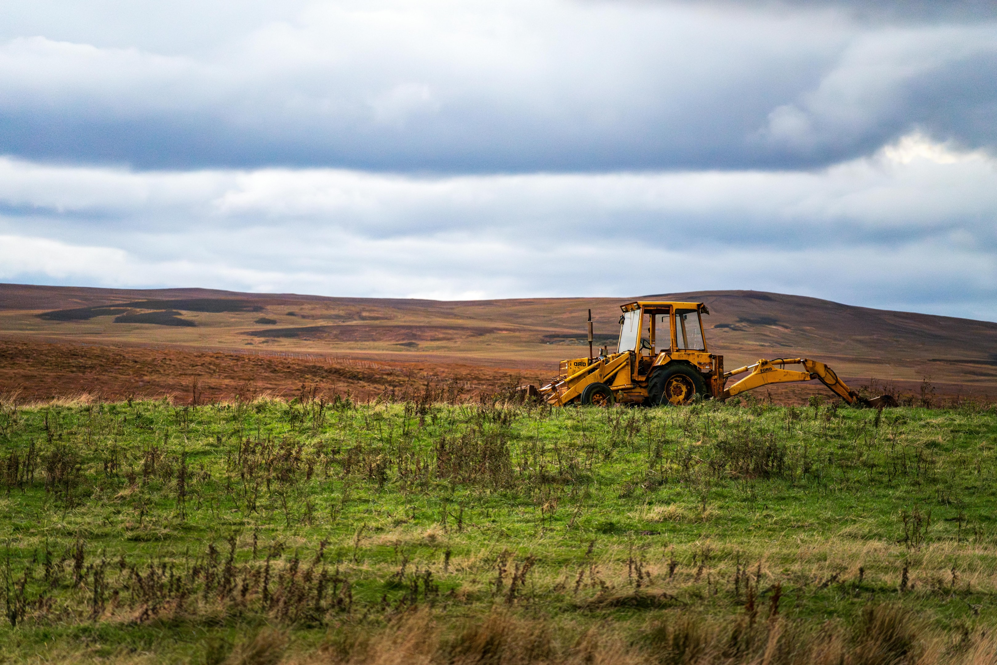 Open land being bulldozed for development. 