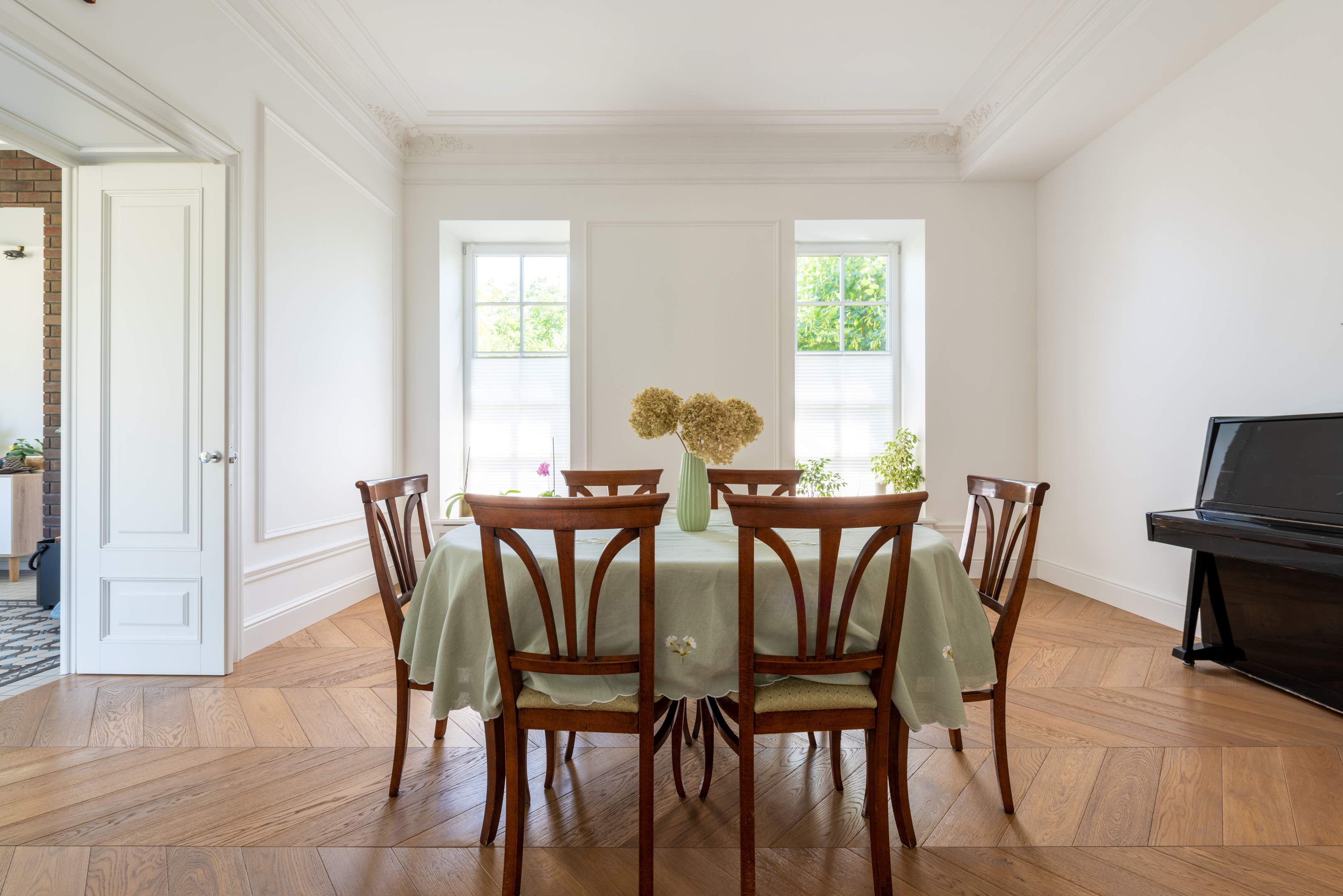 Putting the dining area close to huge windows provides an inviting ambience | Photo by Max Vakhtbovych from Pexels