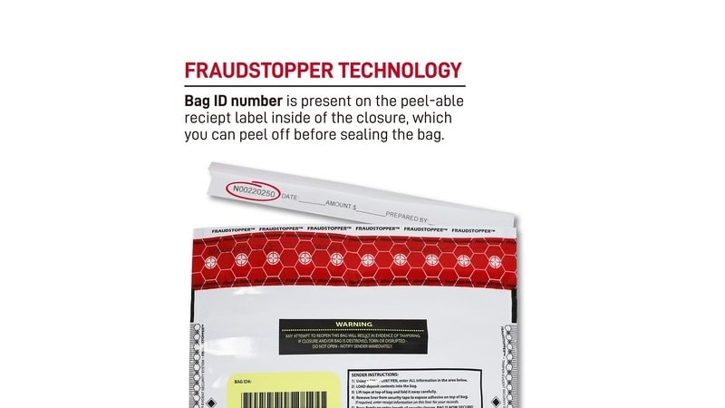 Deposit Bag with specific bag ID number