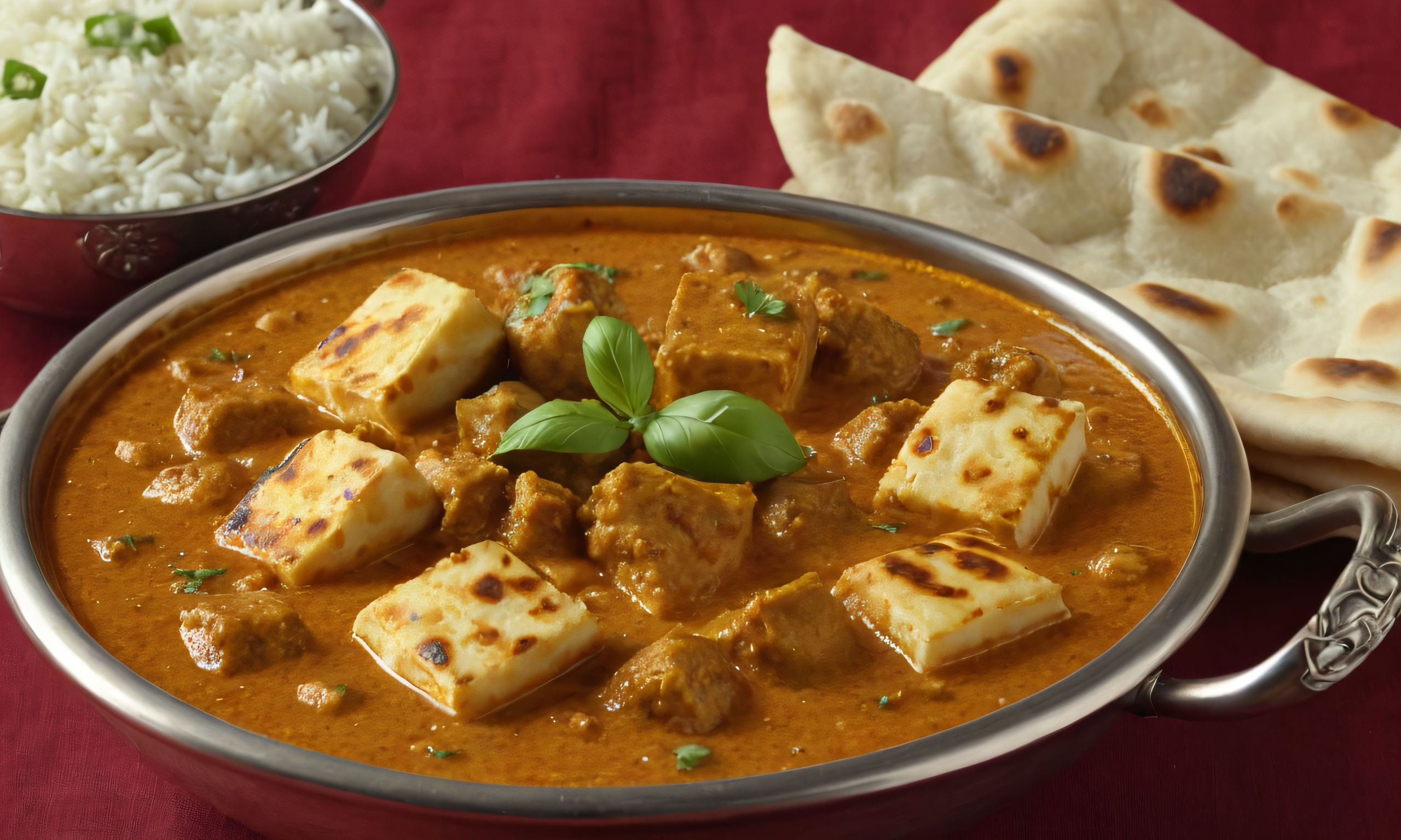 Delicious Paneer curry in rich brown sauce
