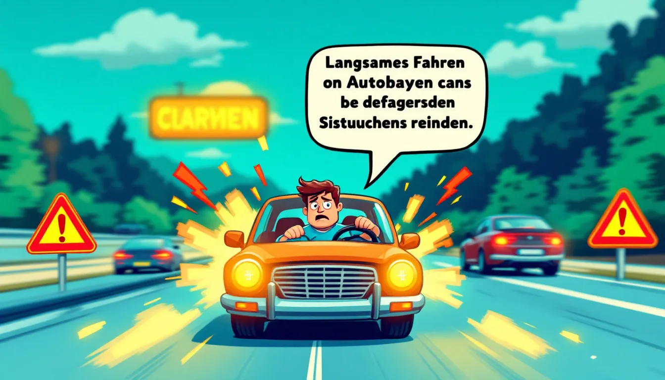 Langsames Fahren auf Autobahnen kann zu gefährlichen Situationen führen.