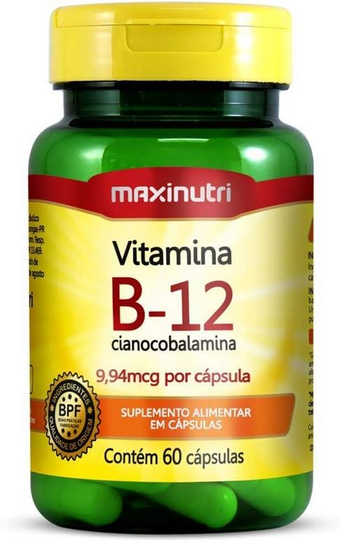 Vitamina B12 da Maxinutri. Fonte da imagem: site oficial da marca.