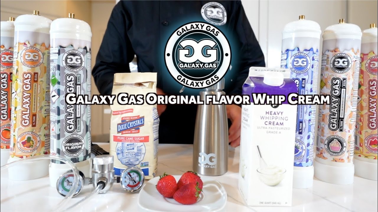 An illustration showing the flavors of galaxy gas products.