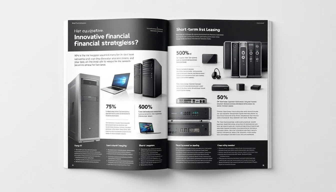 Une image montrant divers types de matériels disponibles en leasing IT transitoire.