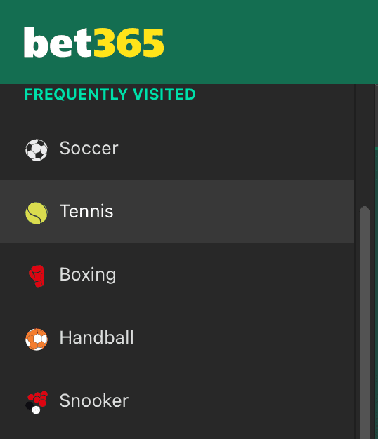 bet365 tennis odds
