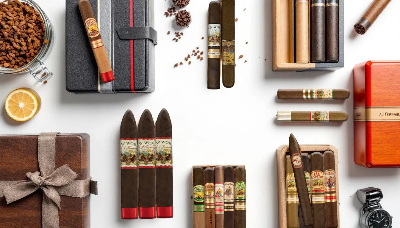 Popular AJ Fernandez cigars for sale, including a variety of blends and sizes.