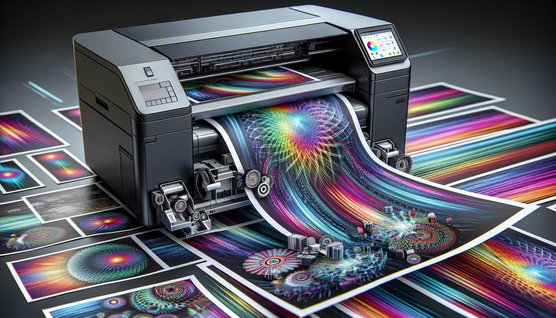 Color laserjet printer creating vibrant graphics