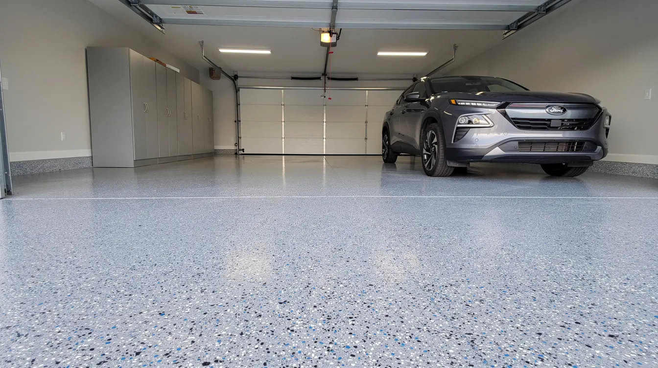 Sealed concrete patio and driveway surfaces in a Chicago-area home