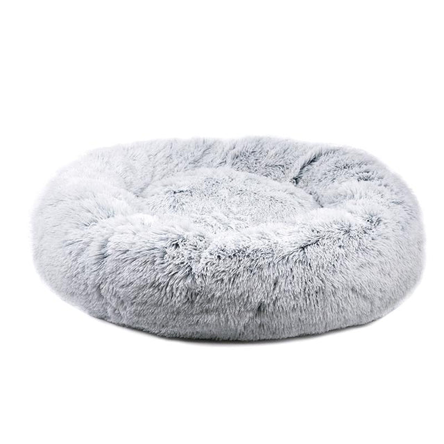 Gray Round Mr. Peanut's 23 OrthoPlush Pet Bed