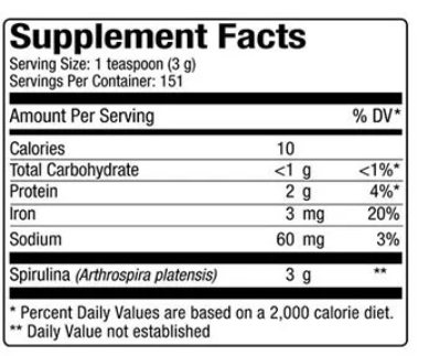 Supplement Facts Serving Size
