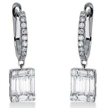 Auksiniai auskarai su anglišku užsegimu ir deimantais – fashiongold.lt