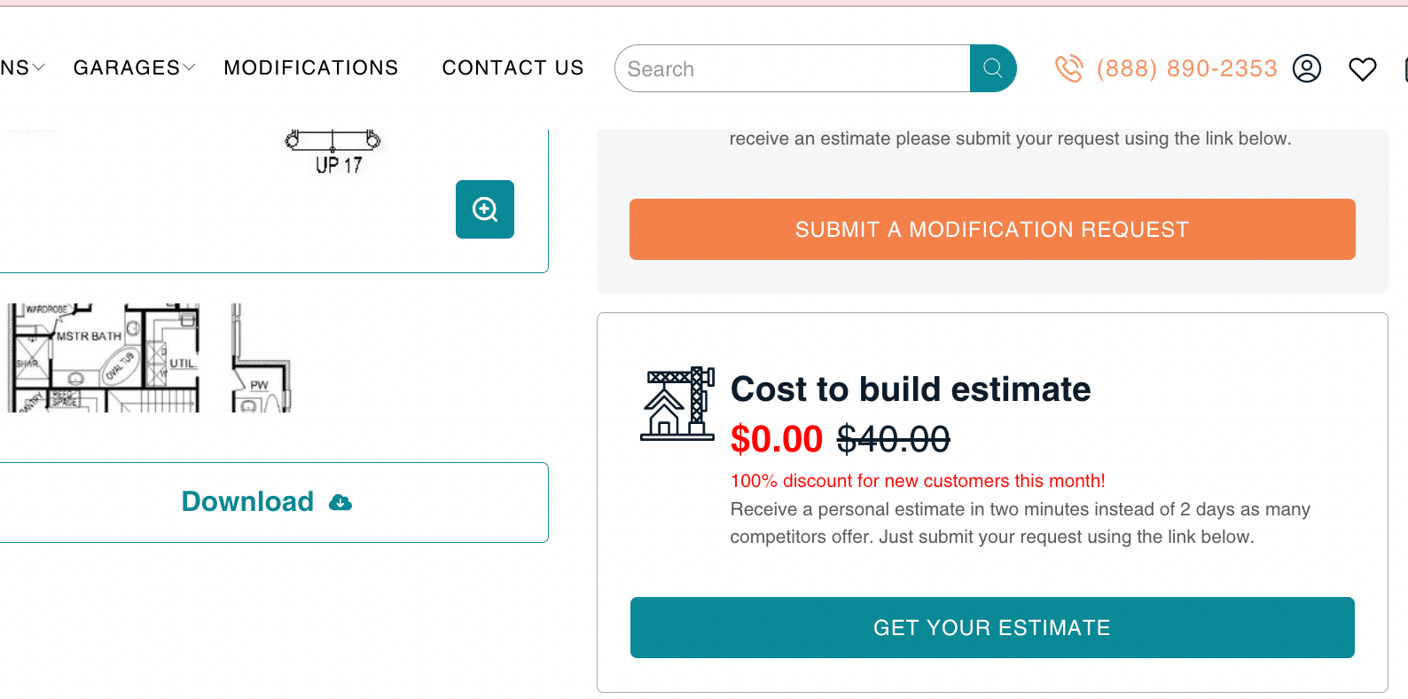 free cost to build estimate