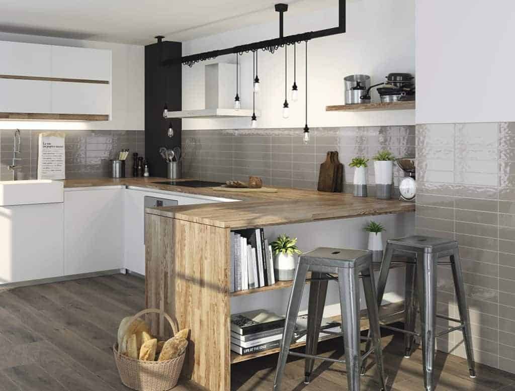 Glossy tiles, such as the Vintage metro range by Ape are an interior designer's dream in 2025! 