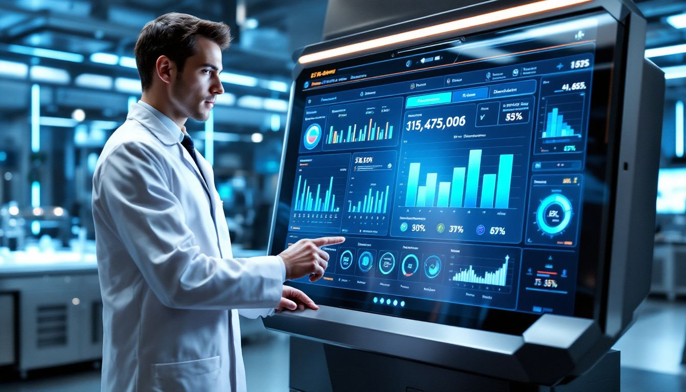 A laboratory technician selecting the right system for laboratory operations.