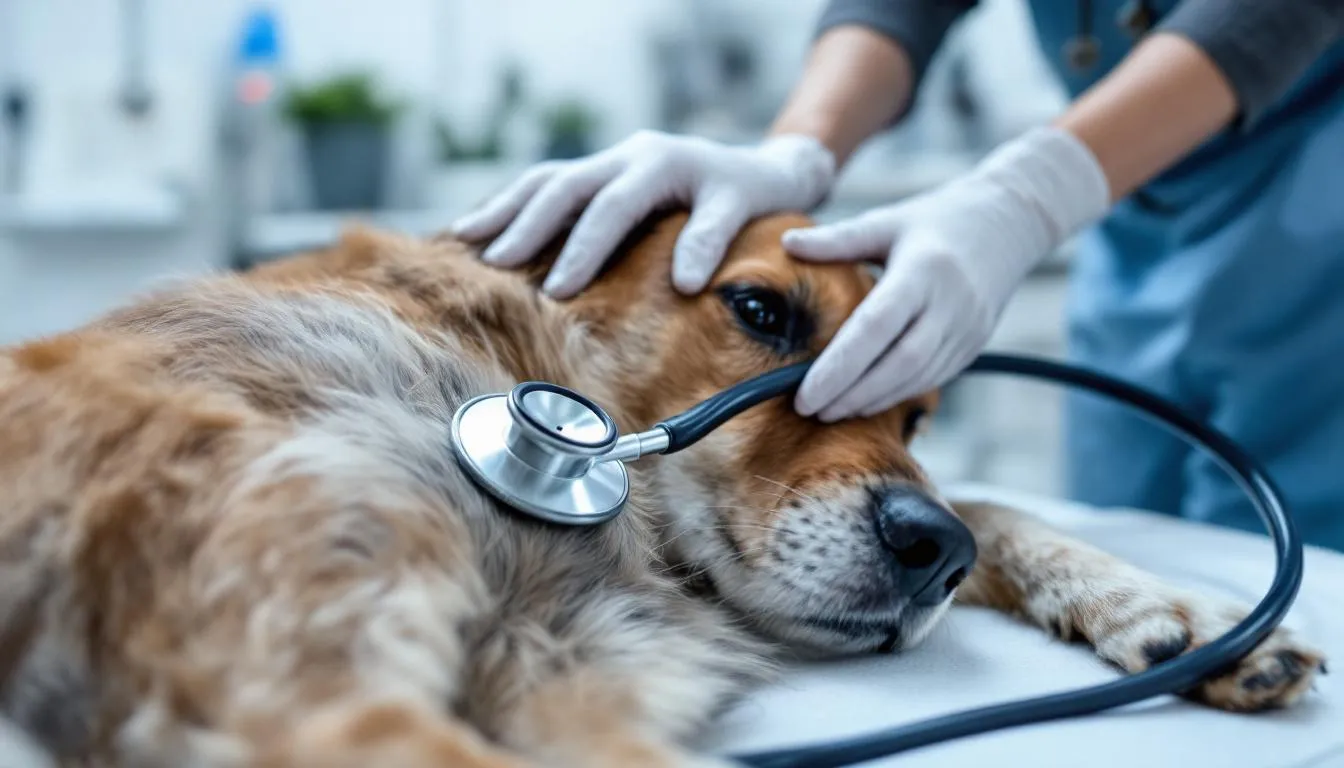 A close-up view of a veterinarian