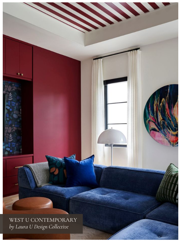 colorful living room in West U