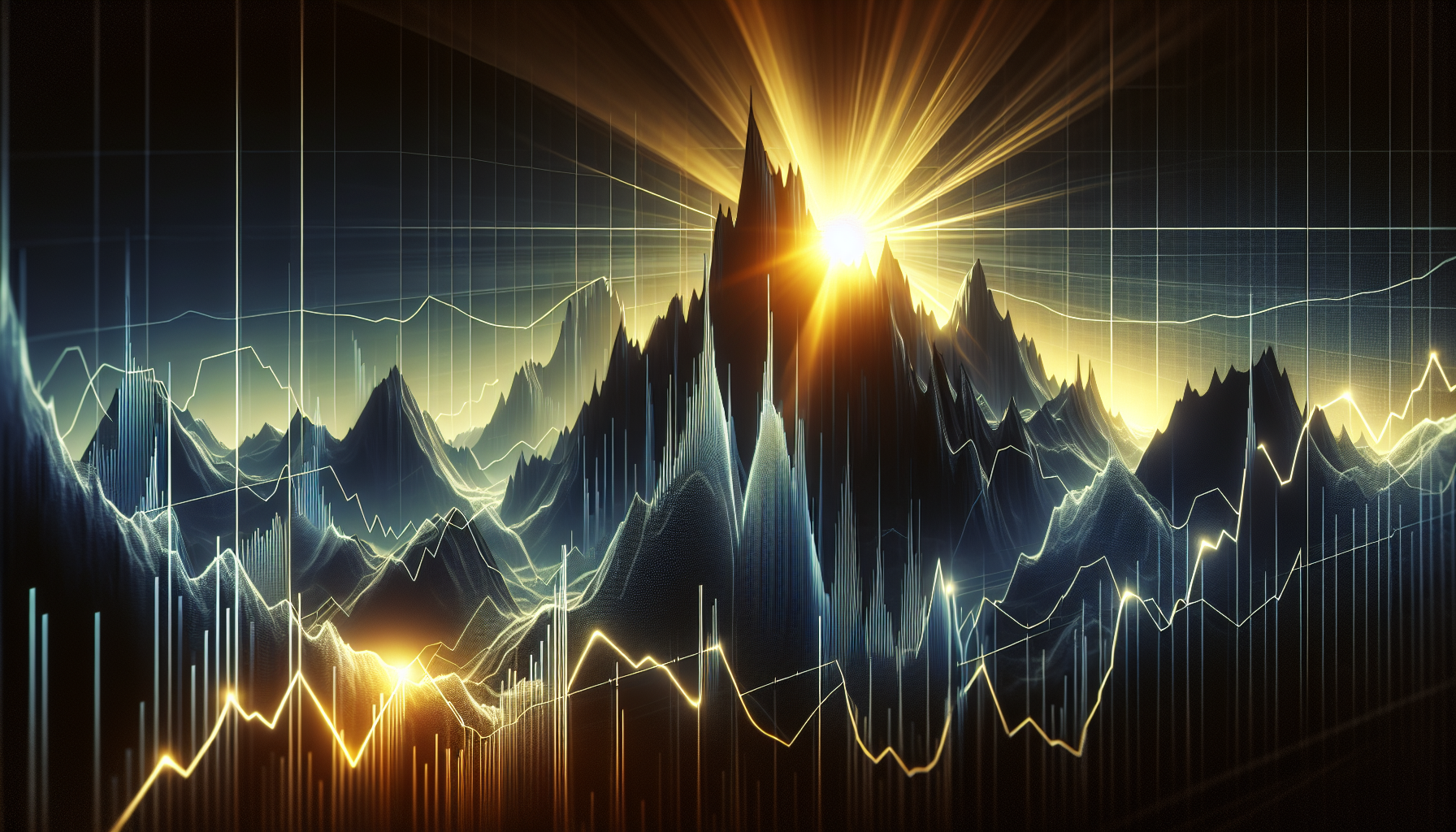 Volatility breakout depicted on a financial market chart