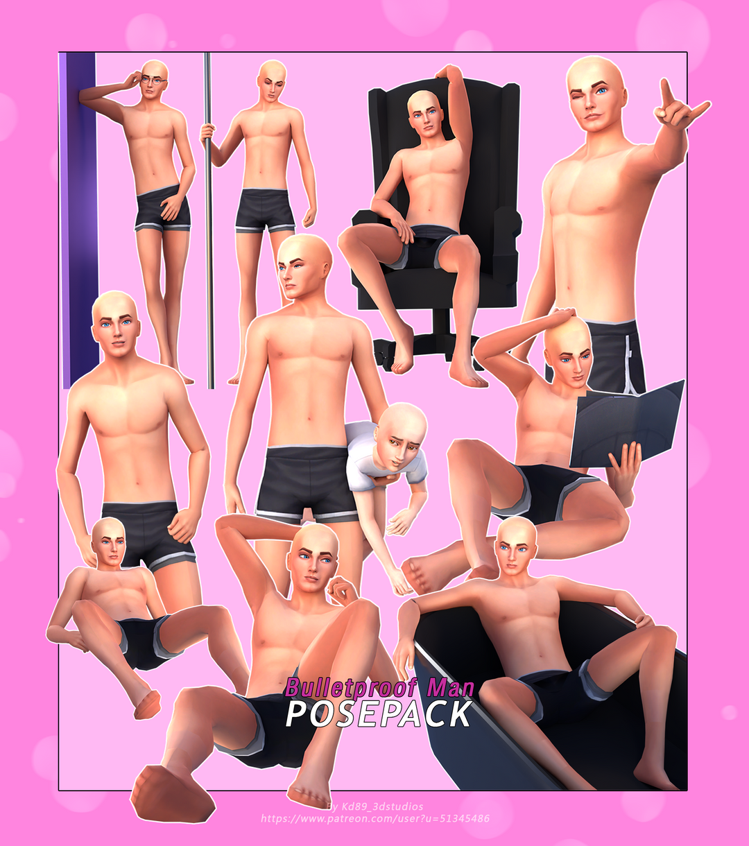 Bulletproof Man Poses