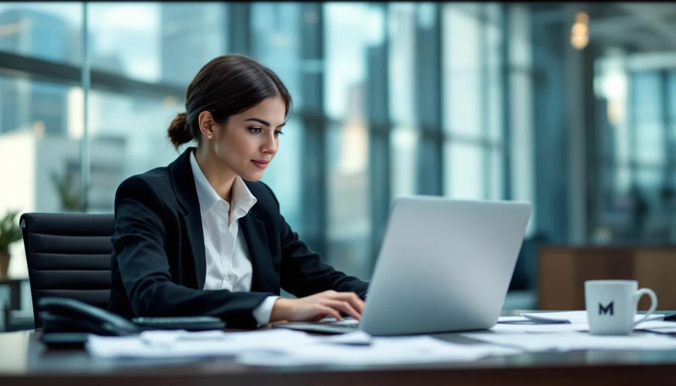 The image depicts a digital marketing professional developing a robust digital marketing strategy, emphasizing the importance of various digital marketing tools and skills for driving business growth. Visual elements include graphs and analytics, symbolizing the digital marketing landscape and the role of data in crafting effective marketing campaigns.