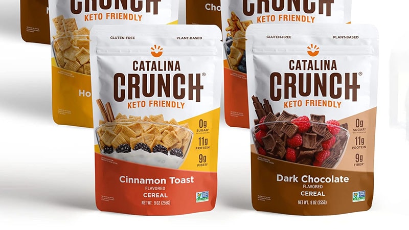 Catalina Crunch stand-up cereal pouches