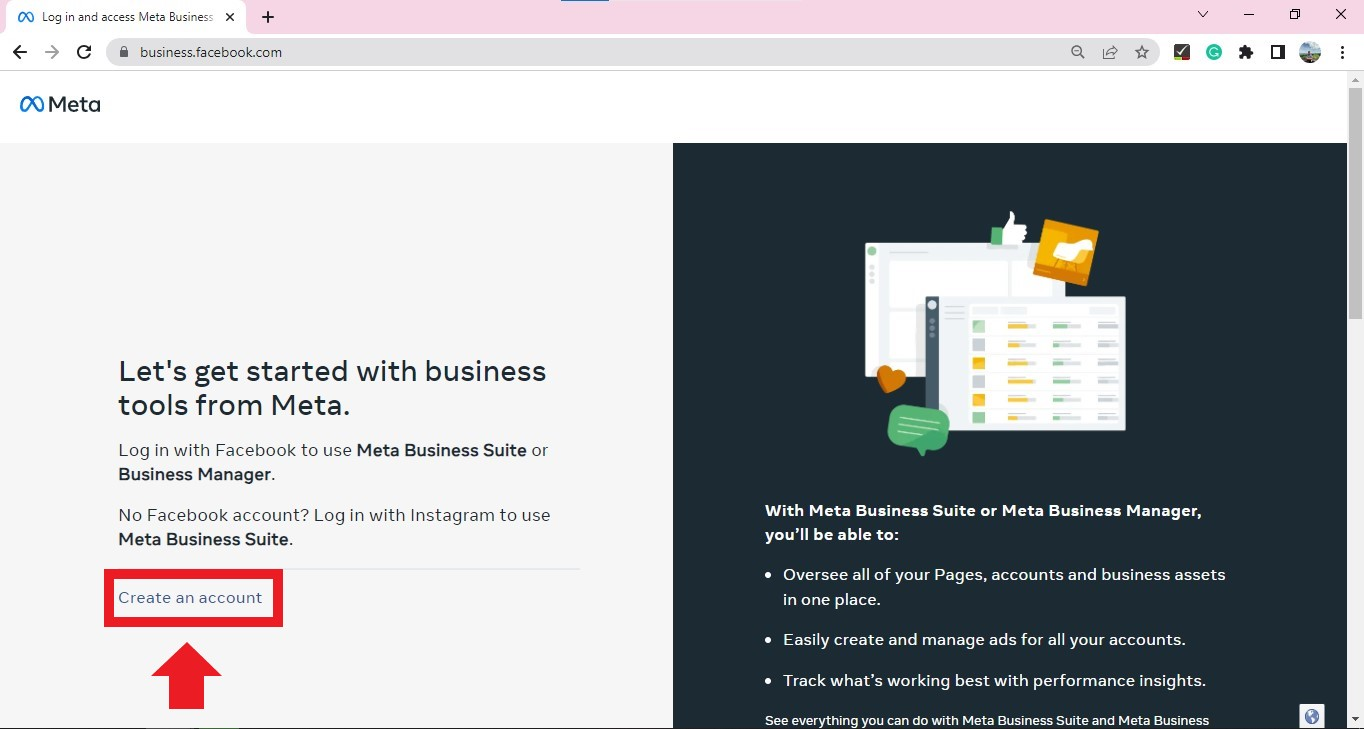 Meta Business Suite and Business Manager website